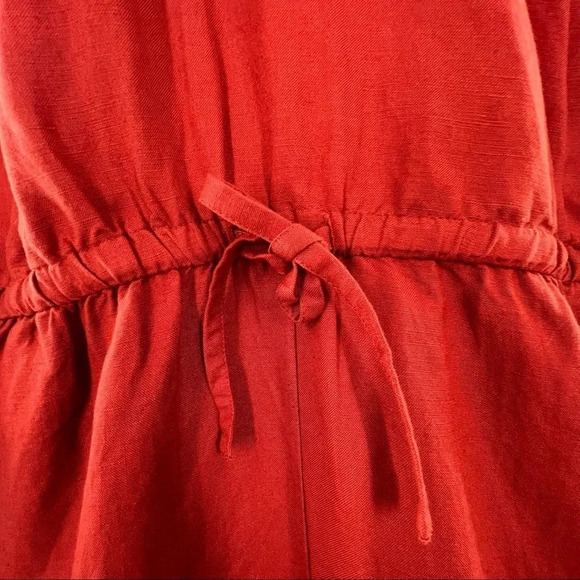 LOFT Beach Sleeveless Ruffle Hem Linen Blend Romper Coastal Sz XXL NWT - Picture 3 of 10